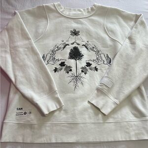Lululemon Athletica White Graphic Crewneck